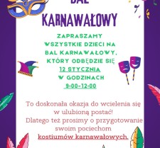 Bal karnawałowy - 12.01.2024